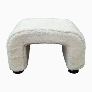 Stool in Sheep Upholstery, 1980s