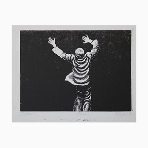 Nikolai Uvarov, Wand, 1968, Linolschnitt