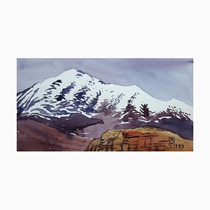 Nikolai Uvarov, Mountains, 1989, Watercolor