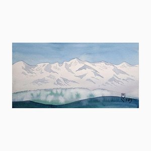 Nikolai Uvarov, Mountains, 1989, Watercolor