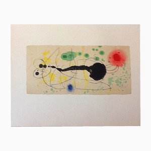 Joan Miro, Composición abstracta, años 80, Litografía