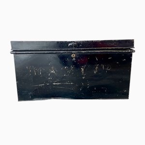 Vintage Black Metal Document Box