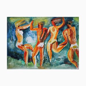 Malda Muizule, Dances, 1971, Watercolor