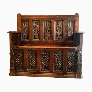 Neo-Gothic Seating Chest with Backrest