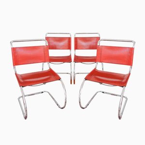 MR10 Chairs attributed to Mies Van Der Rohe, 1970s, Set of 4