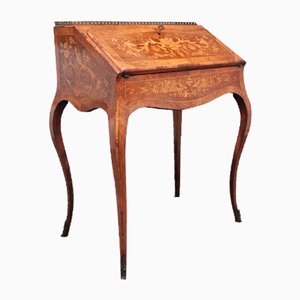 19th Century Freestanding Kingwood and Marquetry Inlaid Bureau, 1870s