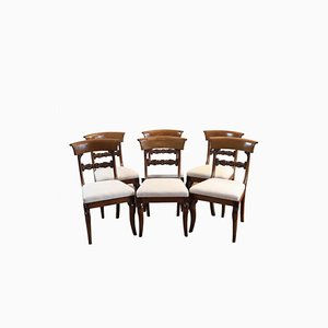 William IV Esszimmerstühle aus Mahagoni, 1830er, 6 . Set