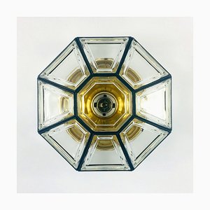 Minimalistische Mid-Century Glas Deckenlampe von Limburg, Deutschland, 1960er