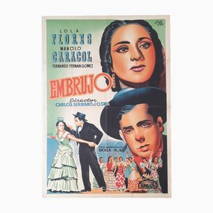 Spanisches Embrujo Lola Flores Filmposter, 1950er
