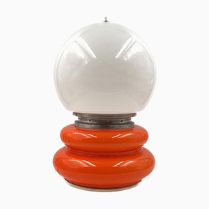 Orangefarbene Space Age Tischlampe aus Muranoglas von Carlo Nason für Av Mazzega, 1970er