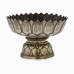 19th Century Thai Silver-Gilt Niello Enamel Bowl, 1800s
