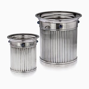 20th Century French Silver Plated Wine Coolers from Cartier, 1990s, Set of 2