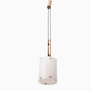 Adjustable Cylinder Pendant Mod. 437 by Tito Agnoli Produced by O-Luce, Italy, 1954