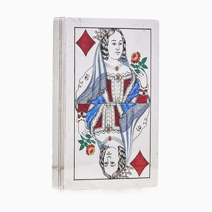 19th Century Russian Silver Playing Cards Box, Moscow, 1869