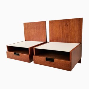 Floating Bedside Tables Japan Series by Cees Braakman for Pastoe, 1957, Set of 2