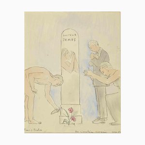 Francis Picabia, Au Cimetière Monsieur, Crayon et Aquarelle sur Papier, 1931