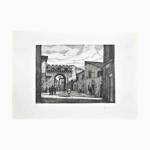 Giuseppe Malandrino, Roman View, Etching, 1970s