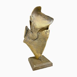 Ausdrucksstarke abstrakte Vogelskulptur aus Bronze, 1980er