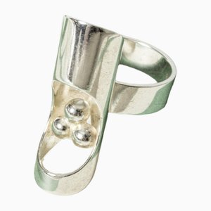 Modernist Silver Ring by Elis Kauppi, 1960s