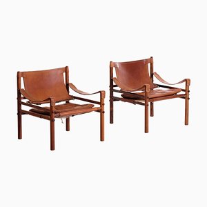 Sirocco Easy Chairs attributed to Arne Norell, 1960s, Set of 2