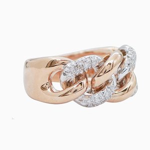 Diamonds, 18 Karat Rose and White Gold Ring