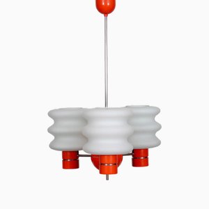 Glass Suspension Light from Napako, 1970s