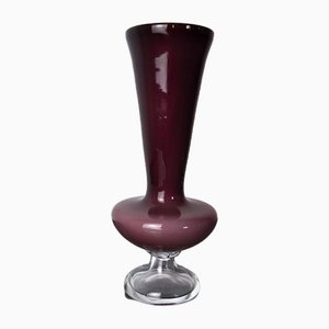 Italian Vase in Purple Murano Glass, 1980