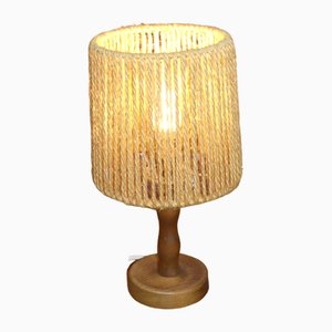 Small Wooden Table Lamp, 1960s