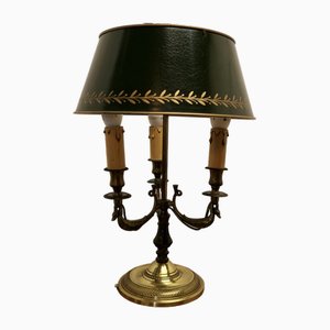 French Brass Triple Desk Lamp, 1890s