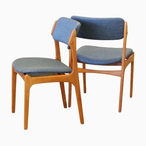 Model Od49 Dining Chairs in Teak by Erik Buch for Oddense Maskinsnedkeri / O.D. Møbler, 1960s, Set of 6