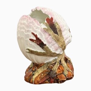 Antique Victorian Porcelain Clam Vase, 1860