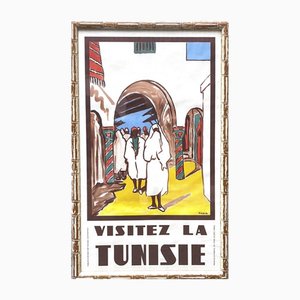 Yahia, Visit Tunisia, anni '50, poster litografia