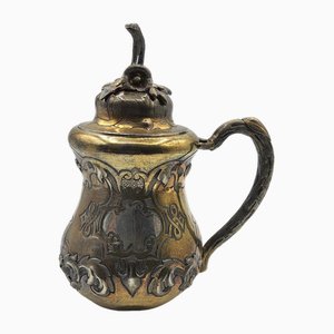 Großer russischer Becher mit vergoldetem Deckel, 1850er