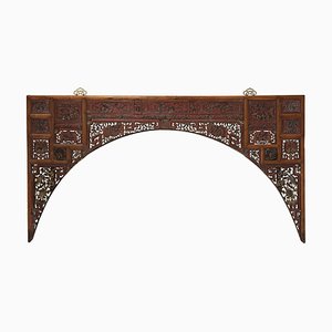 Chinese Arched Carved Marriage Bed Panel