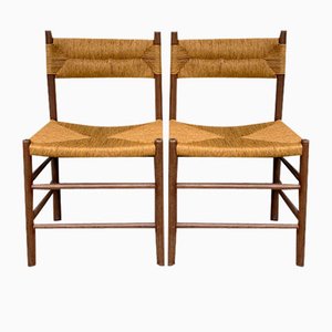 Mid-Century Dordogne Dining Chairs by Charlotte Perriand for Sentou, Set of 2