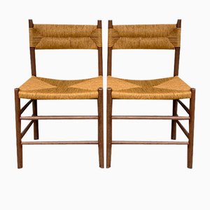 Sillas de comedor Dordogne Mid-Century de Charlotte Perriand para Sentou. Juego de 2