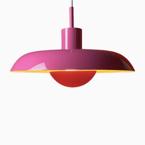 Glossy Pink Lacquered Ra Ceiling Light by Piet Hein for Lyfa, Denmark, 1970s