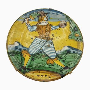 16th Century Ceramic Dish Plate by Montelupo