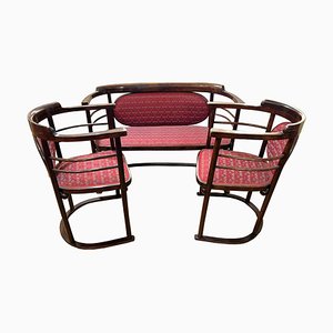 Original Art Nouveau Seating Set, 1890s, Set of 3