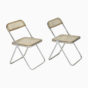 Giancarlo Piretti zugeschriebene Plia Stühle für Castelli / Anonima Castelli, 1960er, 2er Set