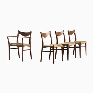Model GS60 Dining Chairs by Arne Wahl Iversen for Glyngøre Stolfabrik, Denmark, 1960s, Set of 4