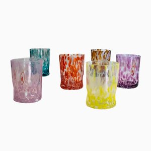 Italian Modern Drinking Set from Ribes the Art of Glass, Set of 6
