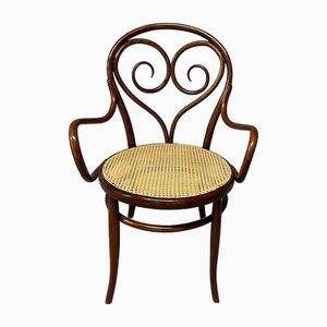 Original Art Nouveau Armchair with Viennese Wicker from Thonet, 1890s