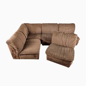 Corner Modular Sofa with Five Fabric Sessions, 1970, Italy, Set of 5