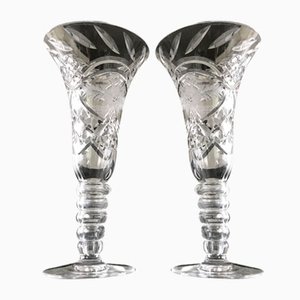 Vases en Cristal, 1970s, Set de 2