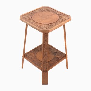 Art Nouveau Arts & Crafts Side Table in Oak, 1900s