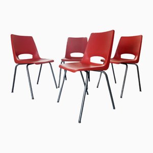 Mid-Century Moderne Industrielle Stühle von Ahrend De Cirkel, 1960er, 4er Set