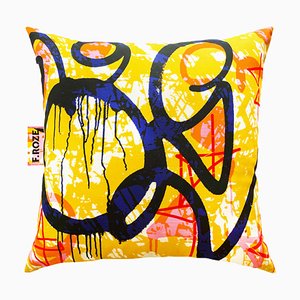 Yellow Graf Cushion Cover by F.Roze