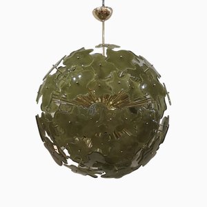 Vintage Sputnik Green Chandelier in Murano Art Glass, 2000