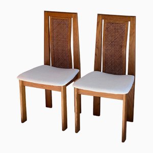 Chairs in Vienna Straw and Ash Wood, 1970s, Set of 4